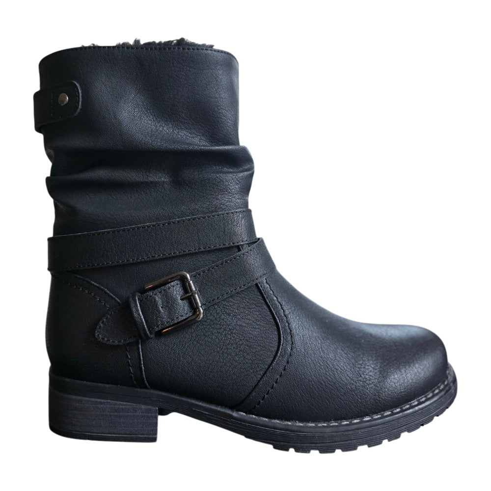 Dames laars 013 bont gevoerd Zwart