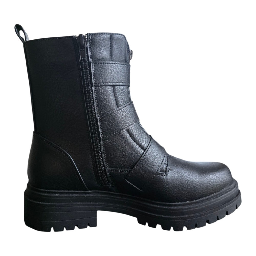 Dames biker boot 221 Zwart