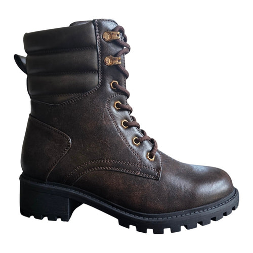 Dames biker boot 390 Donker Bruin