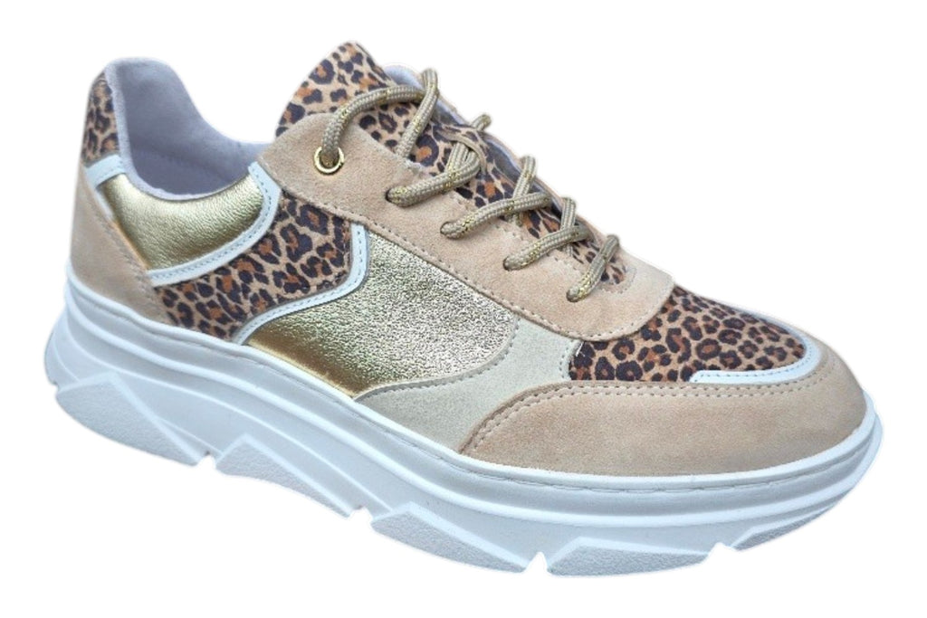 Sneaker 692 Beige/Goud/Leopard