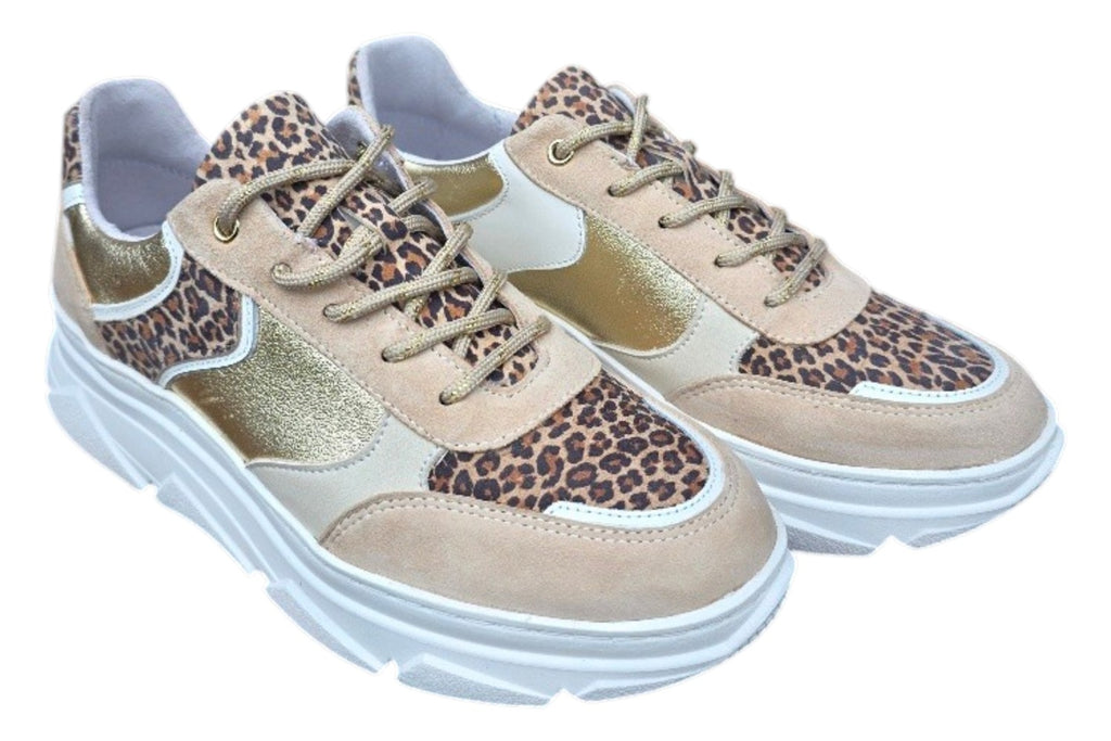 Sneaker 692 Beige/Goud/Leopard