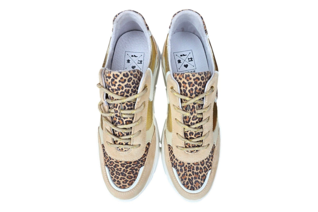Sneaker 692 Beige/Goud/Leopard