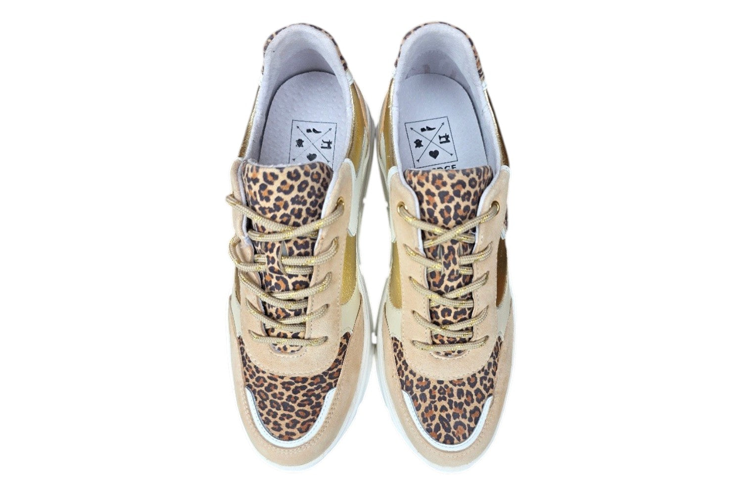 Sneaker 692 Beige/Goud/Leopard