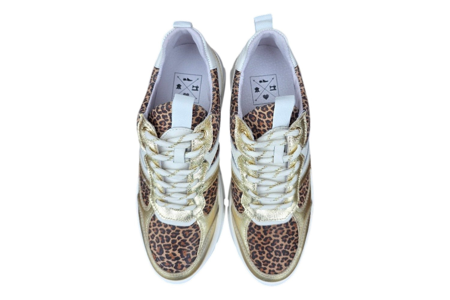 Sneaker 823 Wit/Goud/Leopard