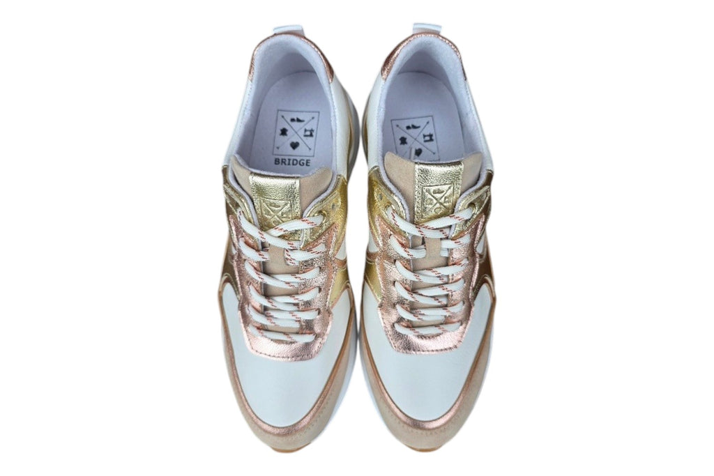 Sneaker 825 Wit/Beige/Goud