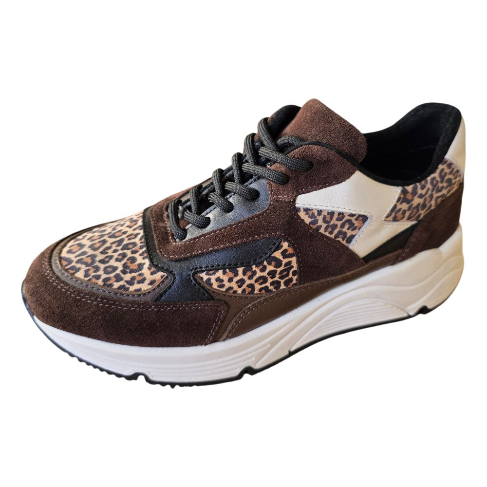 Dames sneaker 849 leer Donker Bruin