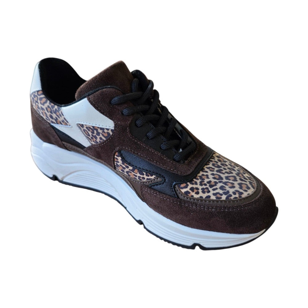 Dames sneaker 849 leer Donker Bruin