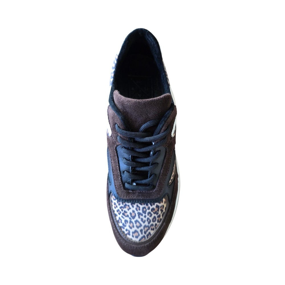 Dames sneaker 849 leer Donker Bruin