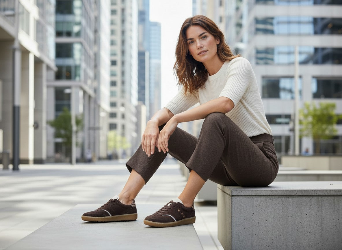 Dames sneaker 850 suede Donker Bruin